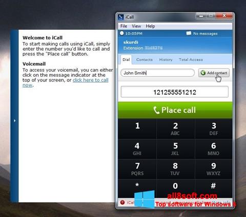 Képernyőkép iCall Windows 8