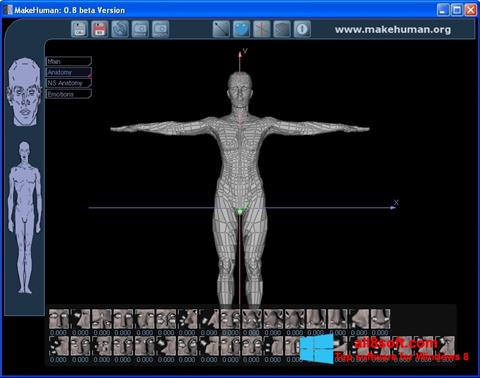 Képernyőkép MakeHuman Windows 8