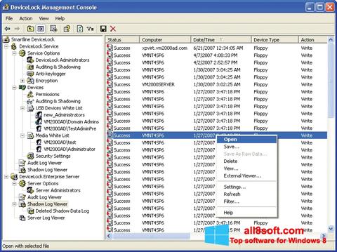 Képernyőkép DeviceLock Windows 8