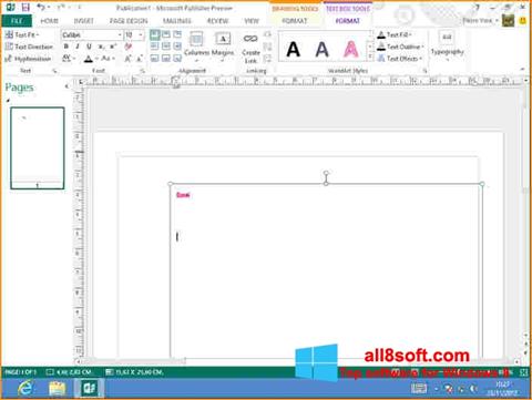 Képernyőkép Microsoft Publisher Windows 8