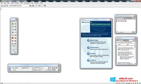 Képernyőkép Macromedia Dreamweaver Windows 8