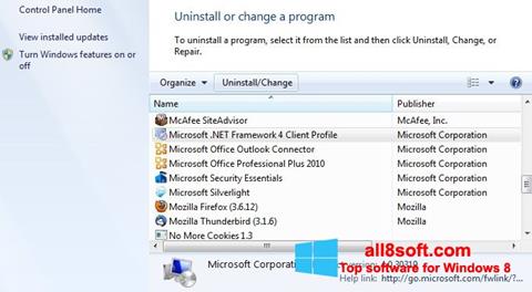 Képernyőkép Microsoft .NET Framework Windows 8