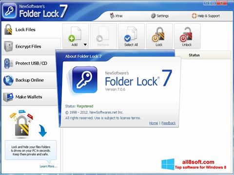 Képernyőkép Folder Lock Windows 8