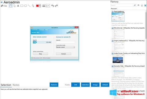 Képernyőkép AeroAdmin Windows 8