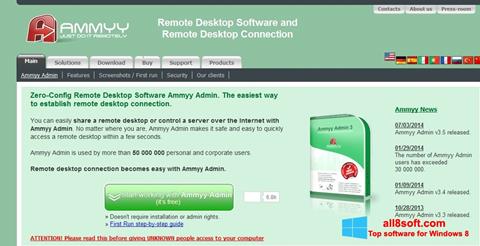 Képernyőkép Ammyy Admin Windows 8